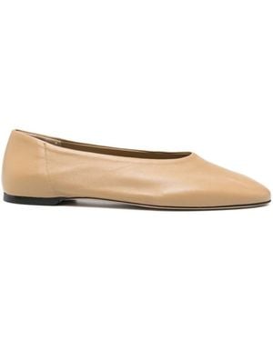 TOTEME Slip Leather Ballets - Natural