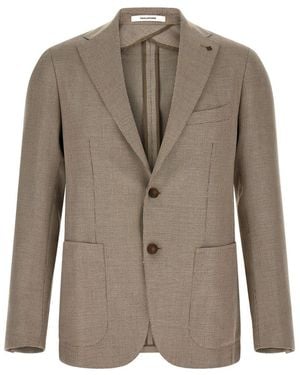 Tagliatore Notched Lapel Blazer - Brown