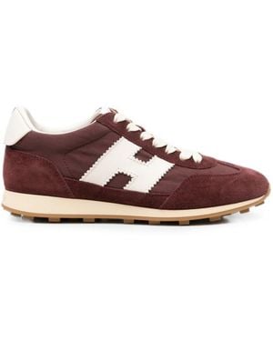 Hogan H727 Leather Sneakers - Brown