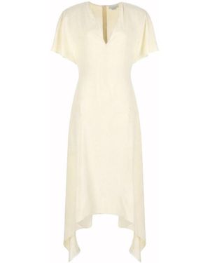 Stella McCartney V Neck Midi Dress - White