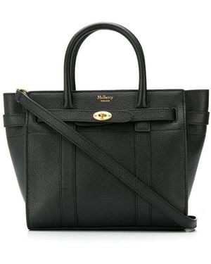 Mulberry Zipped Bayswater Satchel Bag - Black