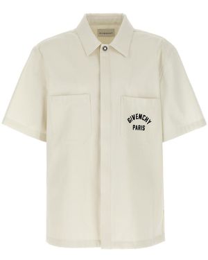 Givenchy Logo Embroidery Shirt - White