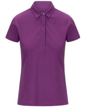 K-Way Solid Shirt Collar Polo - Purple
