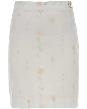 Vivienne Westwood Floral Mini Skirt - White