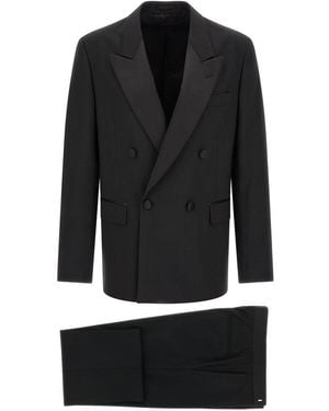 Lardini Peaked Lapel Suit - Black