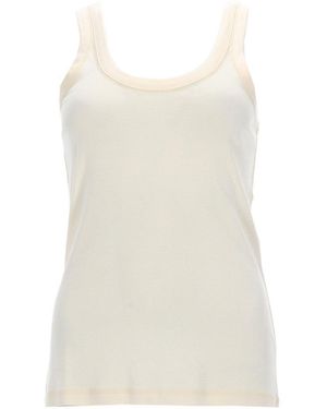 Lemaire Off Solid Round Neck Top - White