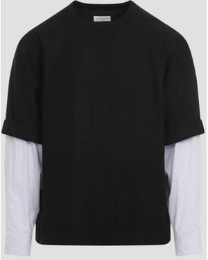 Dries Van Noten Cotton Wool Cashmere Corrow Shirt - Black