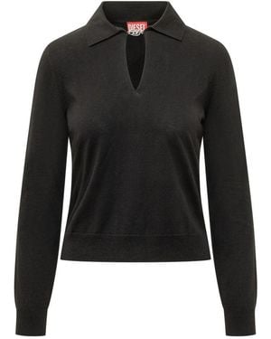 DIESEL Long Sleeve Top For The Fashion-Forward - Black