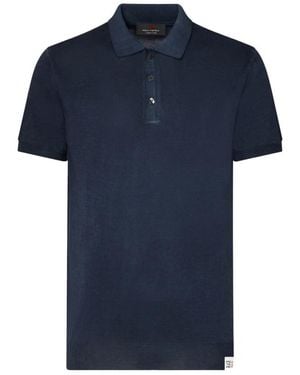 Peuterey Classic Ribbed Cotton Polo Shirt - Blue