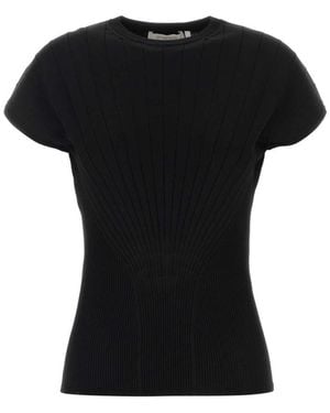 Sportmax Knitted Crew Neck Top - Black