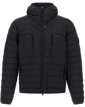 Stone Island Quilted Hood Jacket - Blue