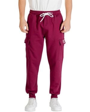 ICON DENIM Drawstring Joggers - Red