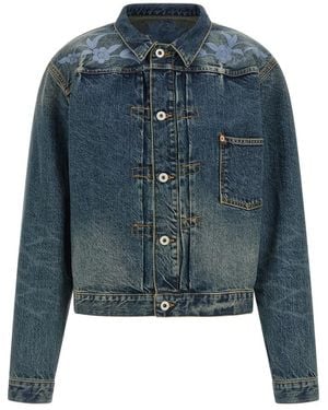 KENZO Floral Denim Jacket - Blue