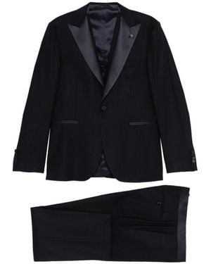 Tagliatore Peaked Lapel Suit - Blue