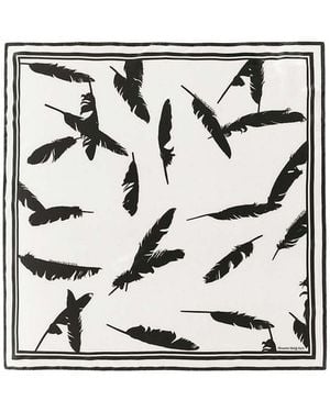 McQueen Blackwhite Graphic Scarf