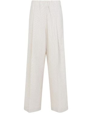 Dries Van Noten Ecru Pila Cotton Trousers - White