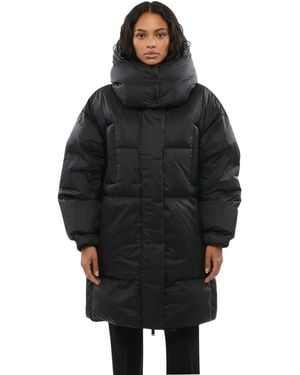 Bacon Quilted Hood Jacket - Black
