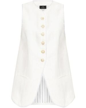 Etro Sleeveless Vest - White