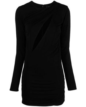 Versace Round Neck Mini Dress - Black