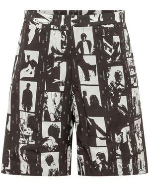 Givenchy Graphic Shorts - Gray
