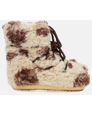 Moon Boot Lace-Up Boots - Natural