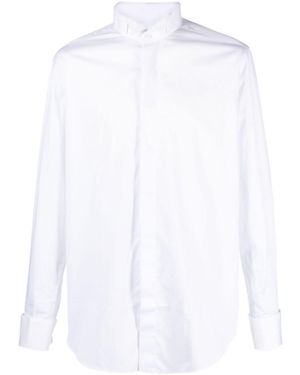 Xacus Wing Collar Cotton Shirt - White