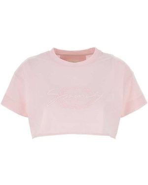 Givenchy Cropped Logo T-Shirt - Pink