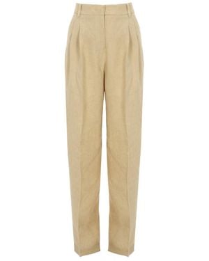 Max Mara Tapered Pleated Pant - Natural