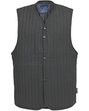 Lavenham Oversized Cotton Padded Vest - Gray