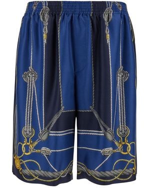 Versace Twill Bermuda Shorts - Blue