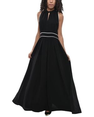 Max Mara Halter Neck Maxi Dress - Black