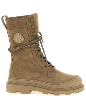Moncler Lace Up Boots - Brown