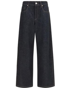 Brunello Cucinelli Straight High Rise Jeans - Blue
