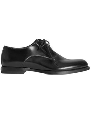 Dolce & Gabbana Leather Lace-Up Shoes - Black