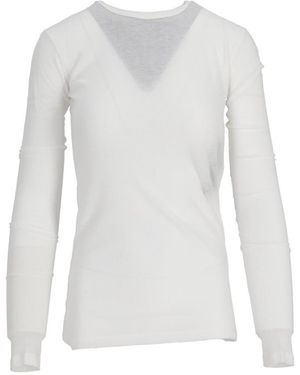 Ann Demeulemeester Long Sleeves T-Shirt - White