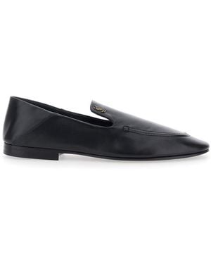 Saint Laurent Leather Alain Loafers - Black