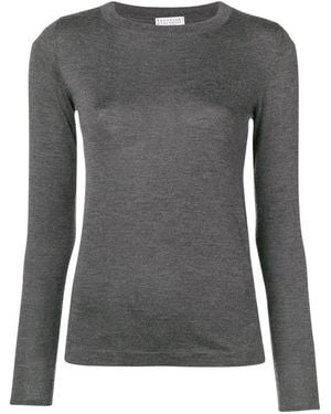 Brunello Cucinelli Crew Neck Sweater - Gray