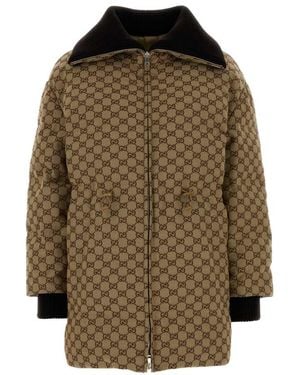 Gucci Logo Shirt Collar Jacket - Brown
