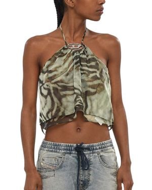 DIESEL Animal Print Top - Green