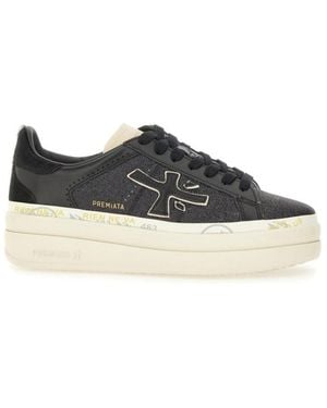 Premiata Logo Claudia Sneakers - Black