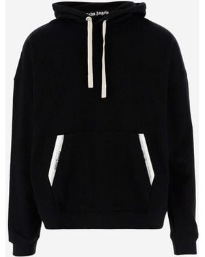 Palm Angels Solid Hood Sweatshirt - Black