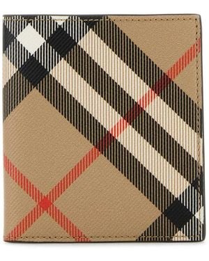 Burberry Signature Printed Wallet - Natural