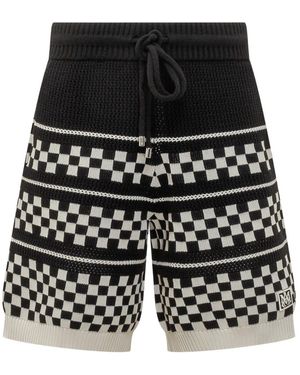 Amiri Checks Shorts - Black