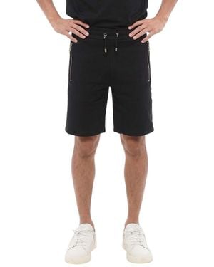Balmain Solid Regular Shorts - Black