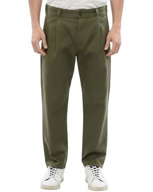 DIESEL Straight Pleated Trousers - Green