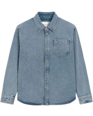 Ami Paris Relaxed Denim Shirt - Blue
