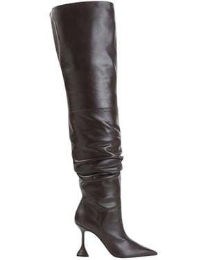 AMINA MUADDI Olivia Thigh High Boots - Black