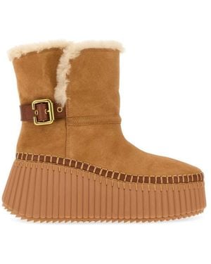 Chloé Suede Boots - Brown