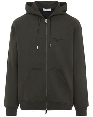 Givenchy Logo Zip-Up Hoodie - Black