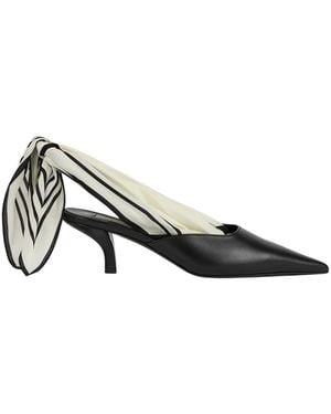 TOTEME Scarf Slingback Pumps - Black